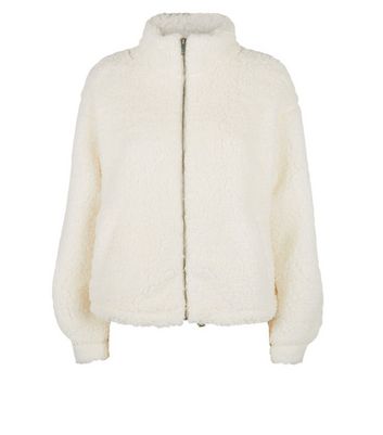 off white teddy jacket