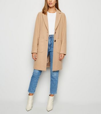 camel revere collar long coat