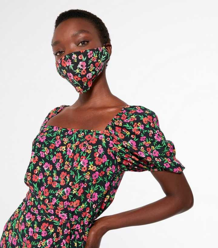Multicoloured Floral Reusable Face Covering