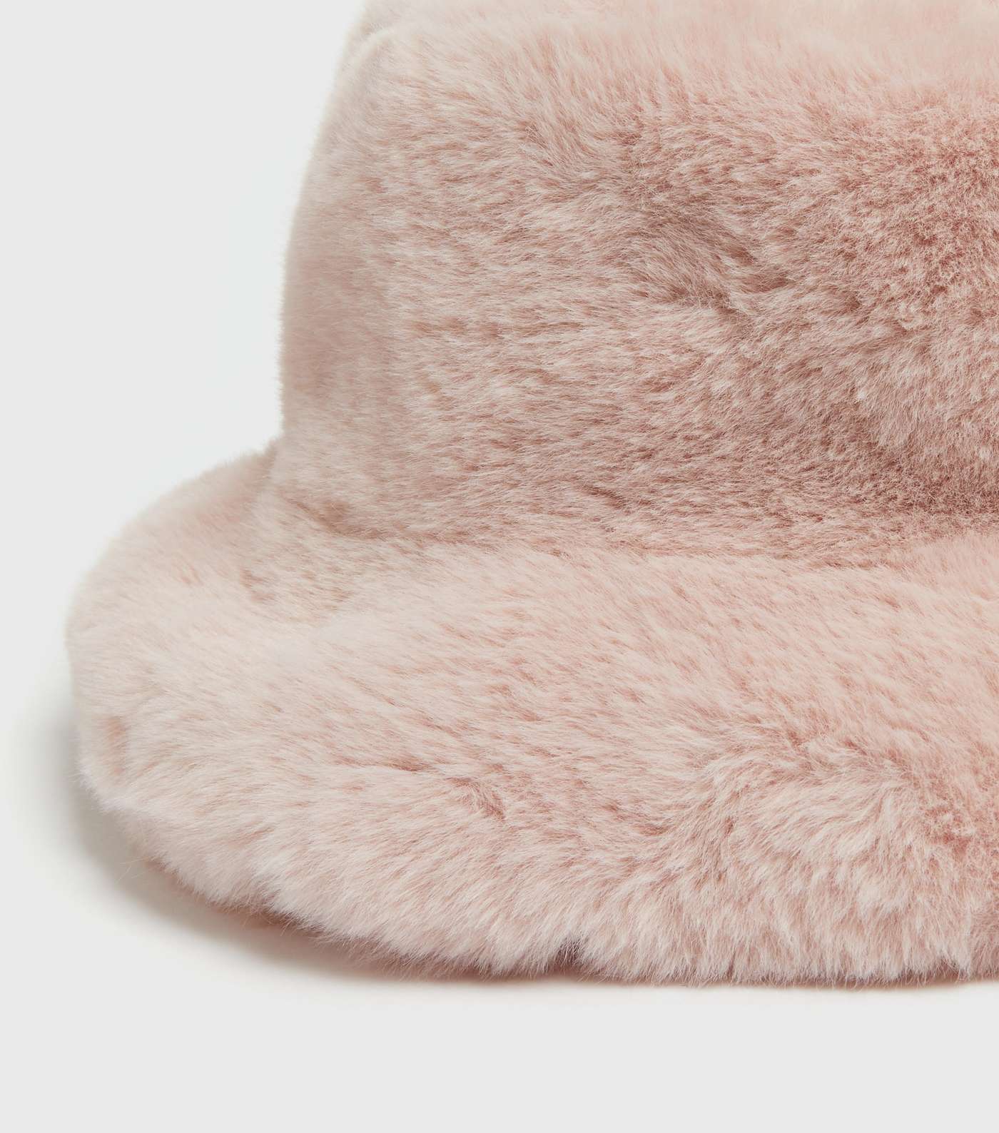 Pink Faux Fur Bucket Hat Image 3