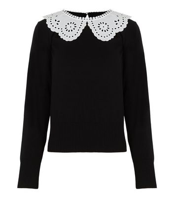 White collar 2025 black jumper