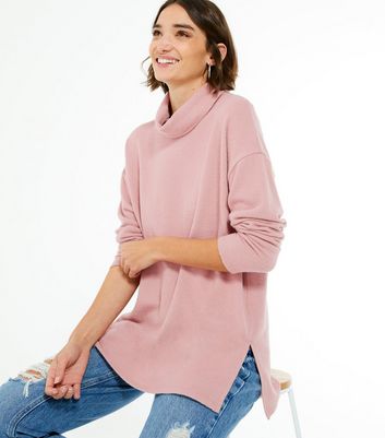 Pink cowl hotsell neck jumper