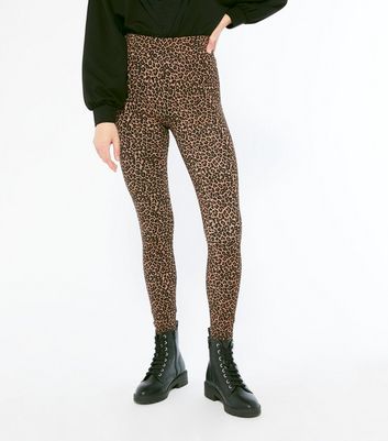 brown leopard leggings