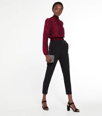 Red leopard best sale print trousers zara