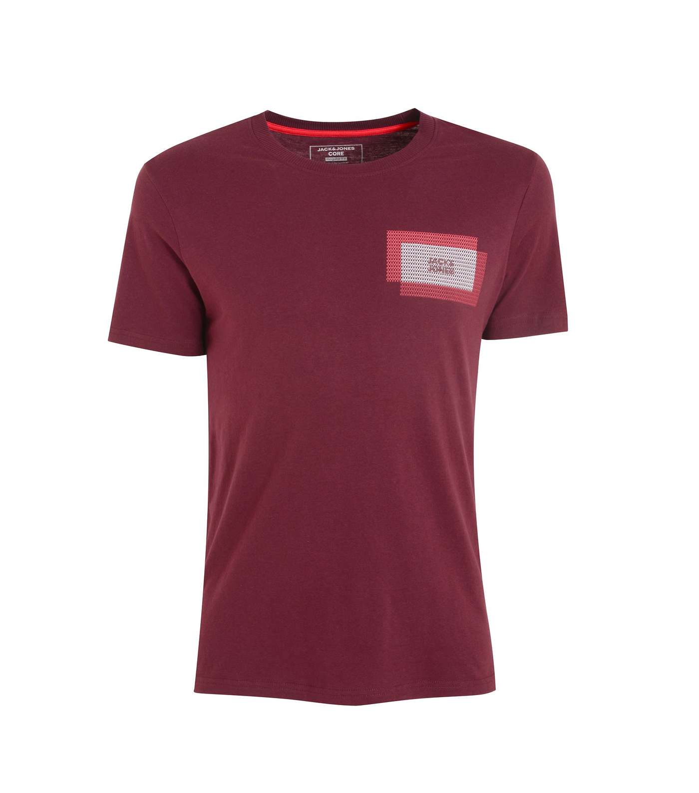 Jack & Jones Dark Red Layered Logo T-Shirt