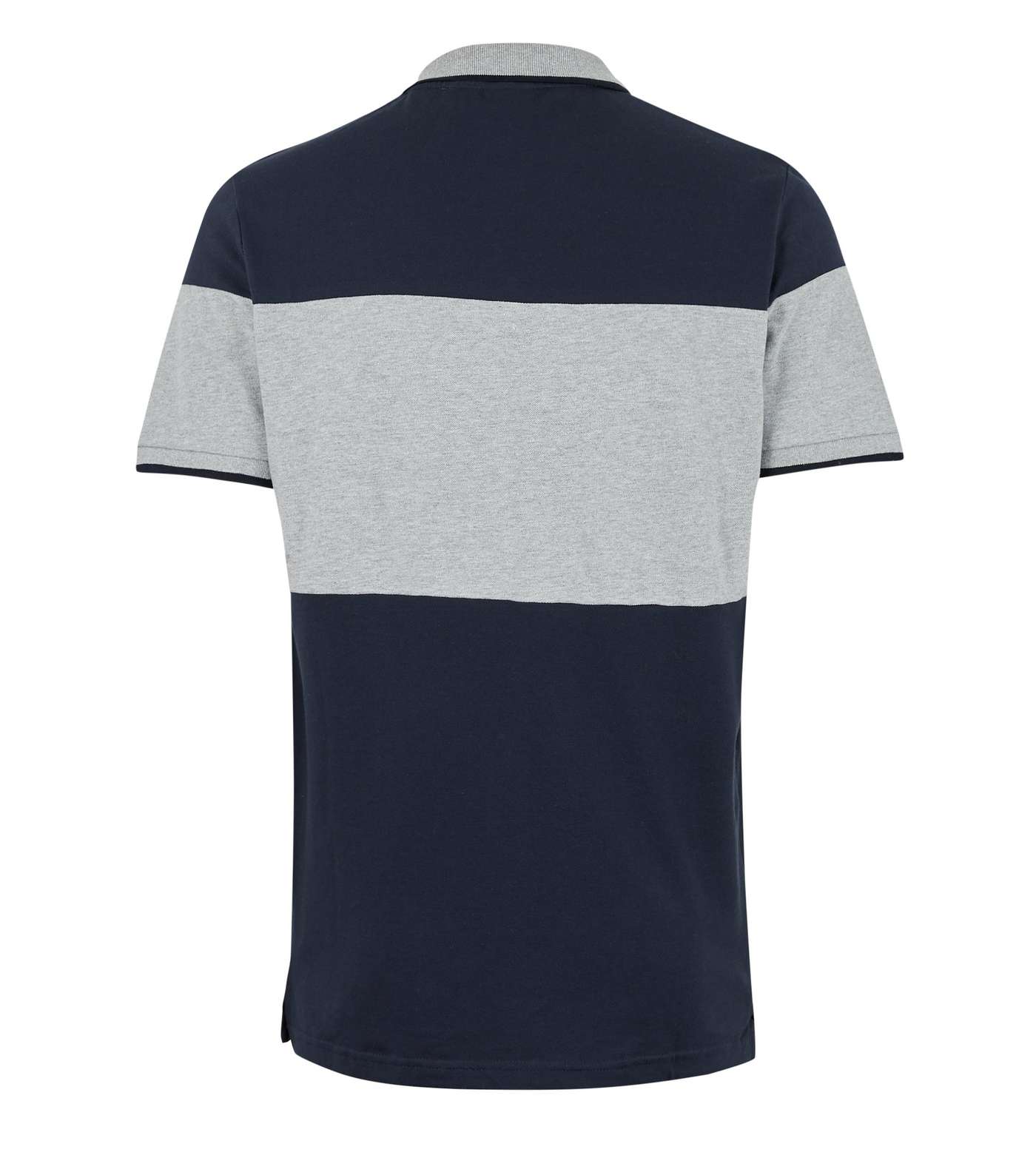 Jack & Jones Navy Contrast Stripe Polo Shirt Image 2