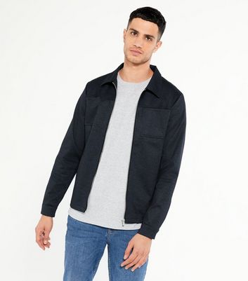 Image of Jack & Jones Navy Collared Jacket New Look