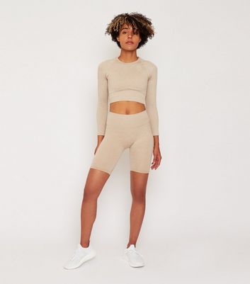 long sleeve sports crop