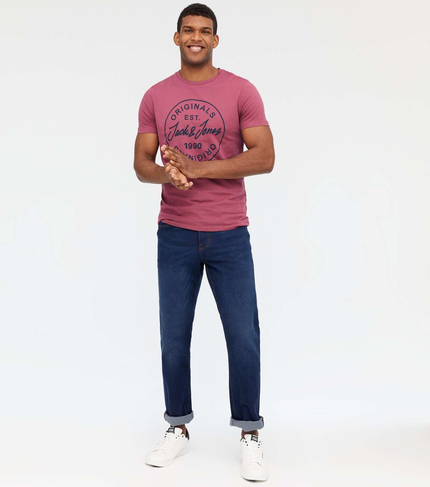 Jack & Jones Pink Circle Logo T-Shirt Image 2