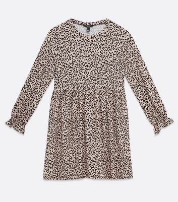 Click to view product details and reviews for Brown Leopard Print Soft Touch Smock Dress New Look.