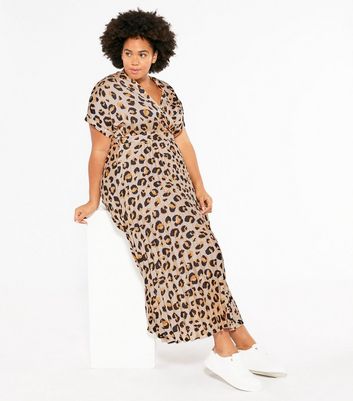 New look leopard midi 2024 dress