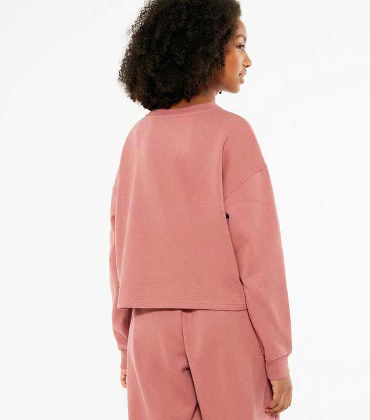 Girls Mid Pink Always Sassy Slogan Sweatshirt | New Look