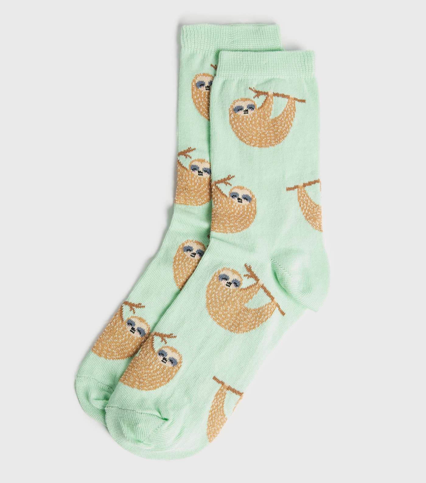 Mint Green Hanging Sloth Socks