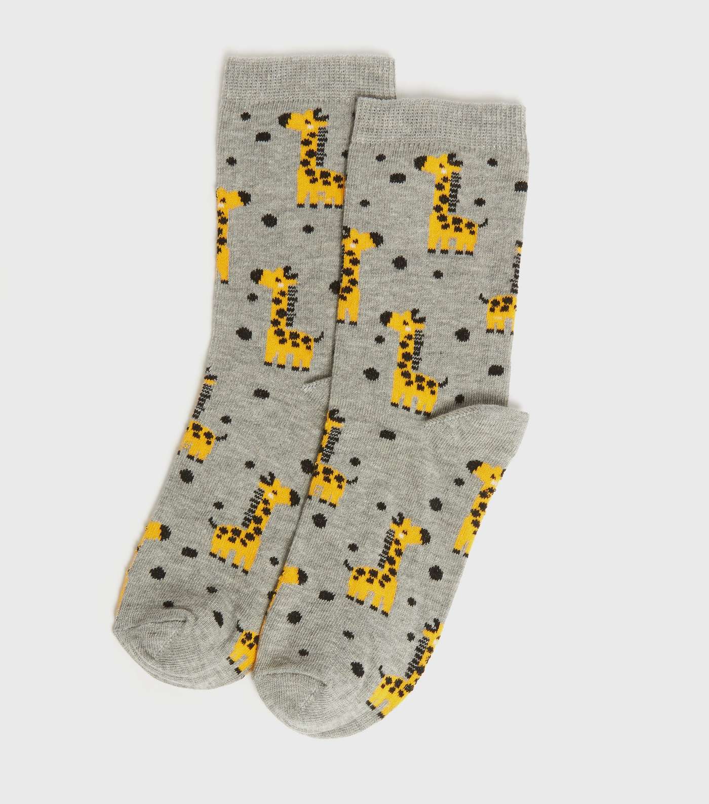 Grey Giraffe Spot Socks