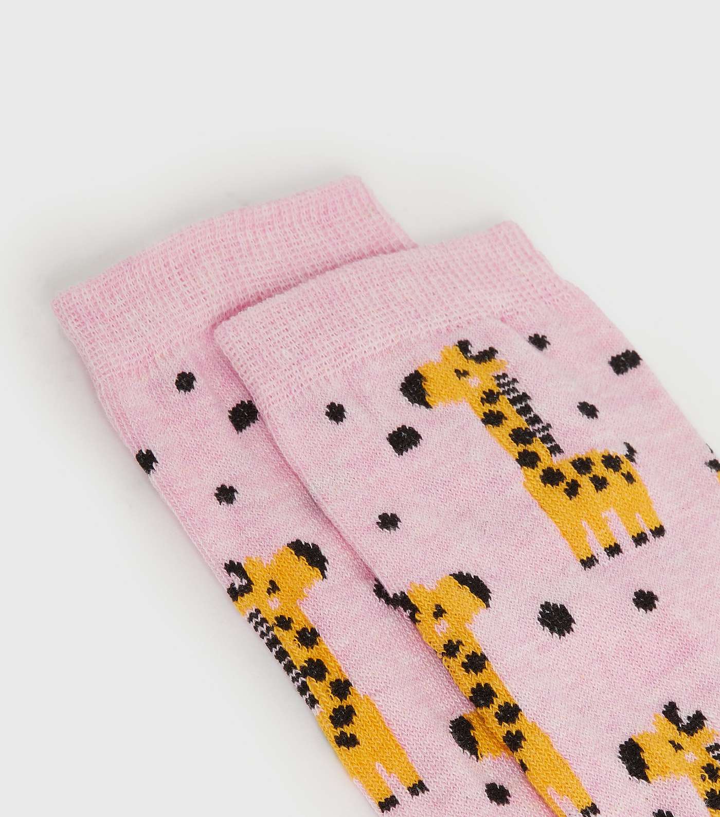 Pink Giraffe Spot Socks Image 2