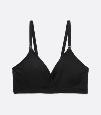 Maternity Black Triangle Nursing Bra | New Look