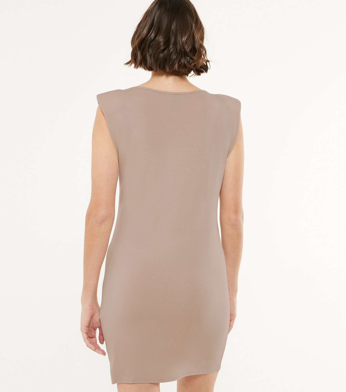 Stone Jersey Padded Shoulder T-Shirt Dress Image 3