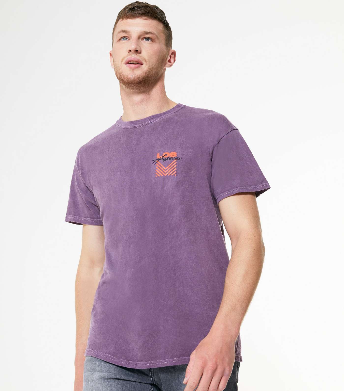 Deep Purple Los Angeles Geometric Logo T-Shirt