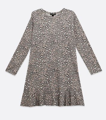 leopard sweatshirt dress