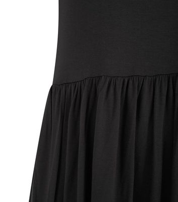 black short skater dress