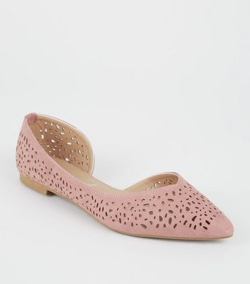 new look pink ballet pumps