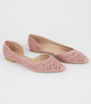 new look pink ballet pumps