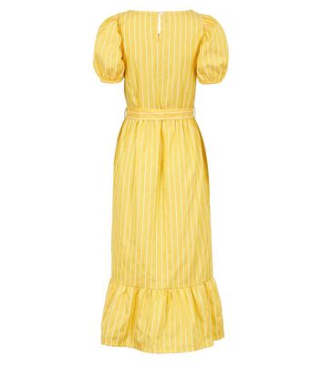 yellow midi dress