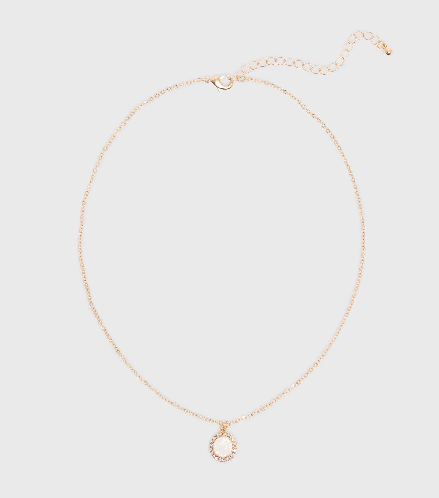 Gold Opal Effect Pendant Necklace