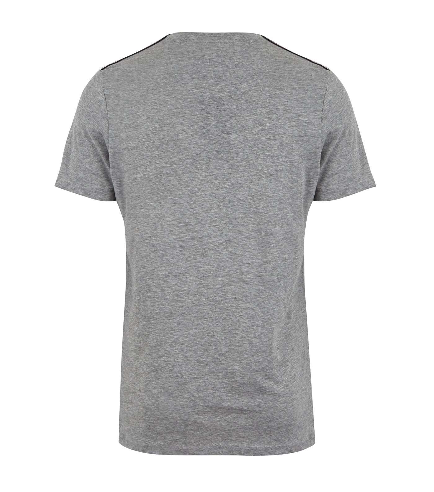 Grey Stripe Shoulder T-Shirt Image 2