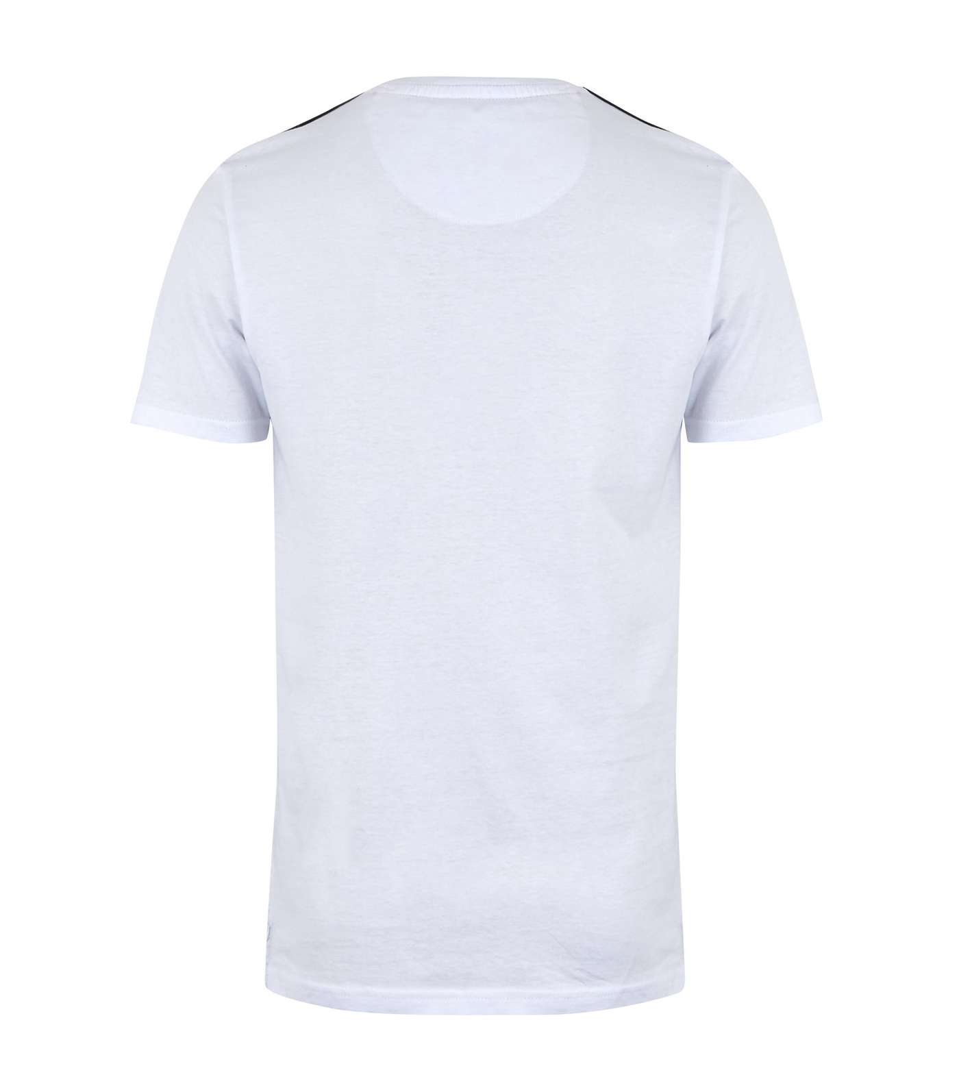 White Stripe Shoulder T-Shirt Image 2