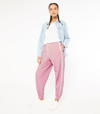 petite side stripe joggers