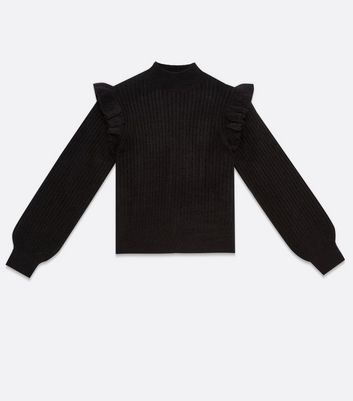 Black frill hotsell neck jumper