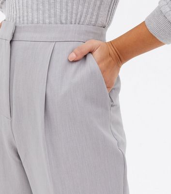Petite Pale Grey Slim Leg Trousers 