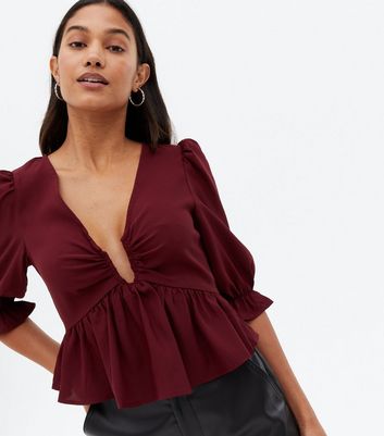 Plum 2024 peplum top