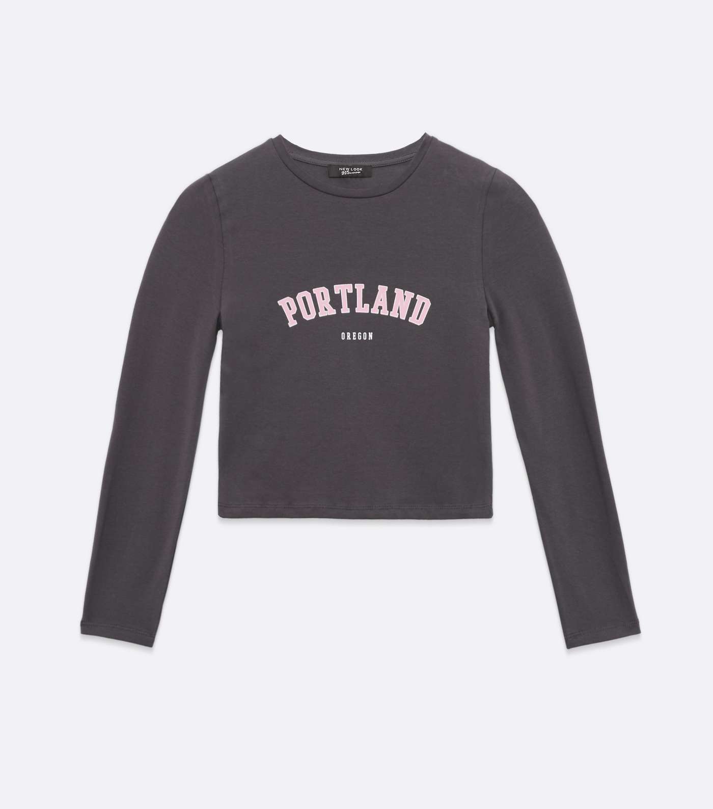 Girls Dark Grey Portland Logo Long Sleeve Top Image 4