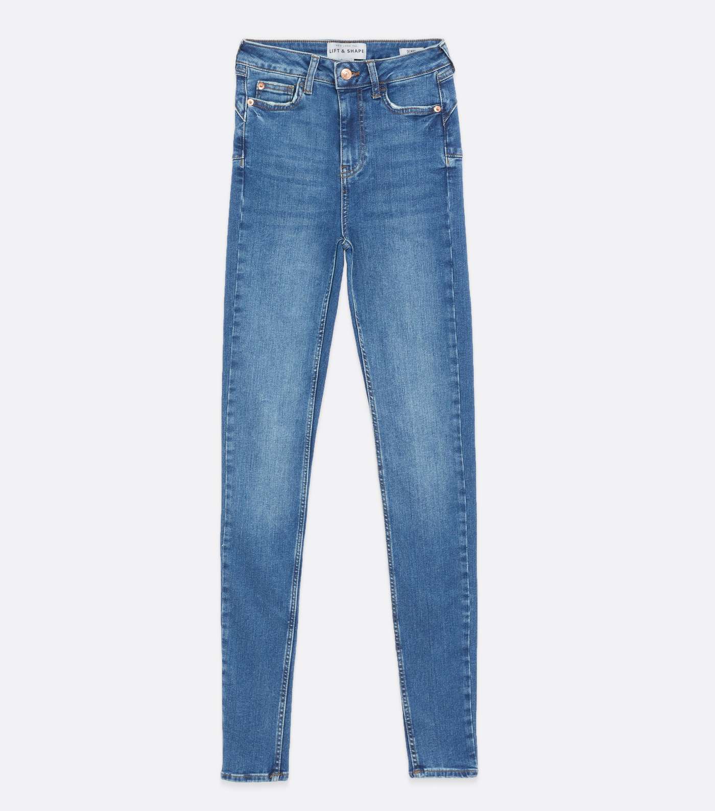 Tall Bright Blue Lift & Shape Jenna Skinny Jeans Image 5