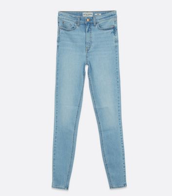 Click to view product details and reviews for Tall Pale Blue Lift Shape Jenna Skinny Jeans New Look.