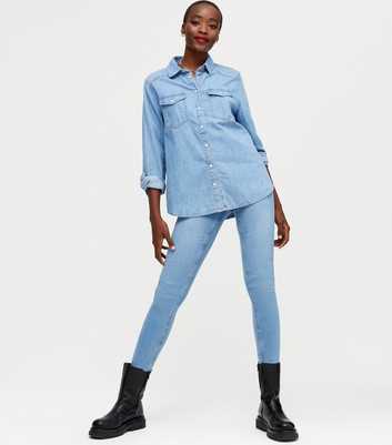 Tall Pale Blue Mid Rise ‘Lift & Shape’ Emilee Jeggings
