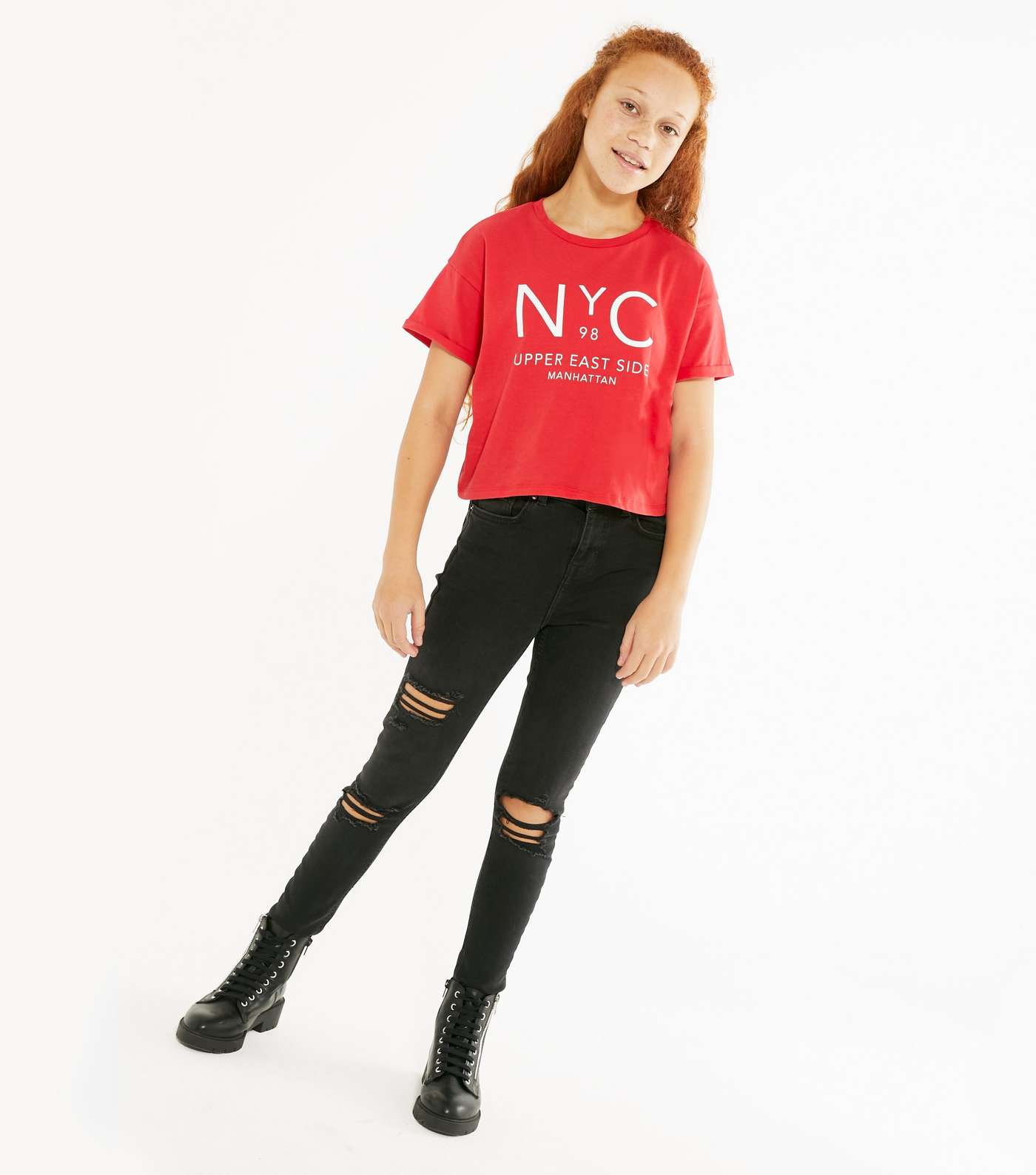 Girls Red NYC Upper East Side Logo T-Shirt Image 2
