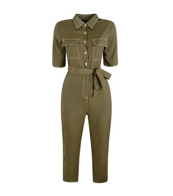 new look khaki jumpsuit