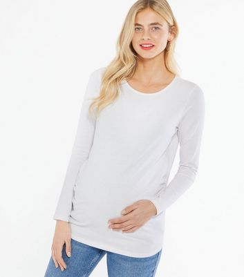 New look white long sleeve top Clearance