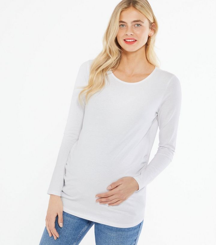 Maternity 3 Pack White Black and Grey Long Sleeve Tops