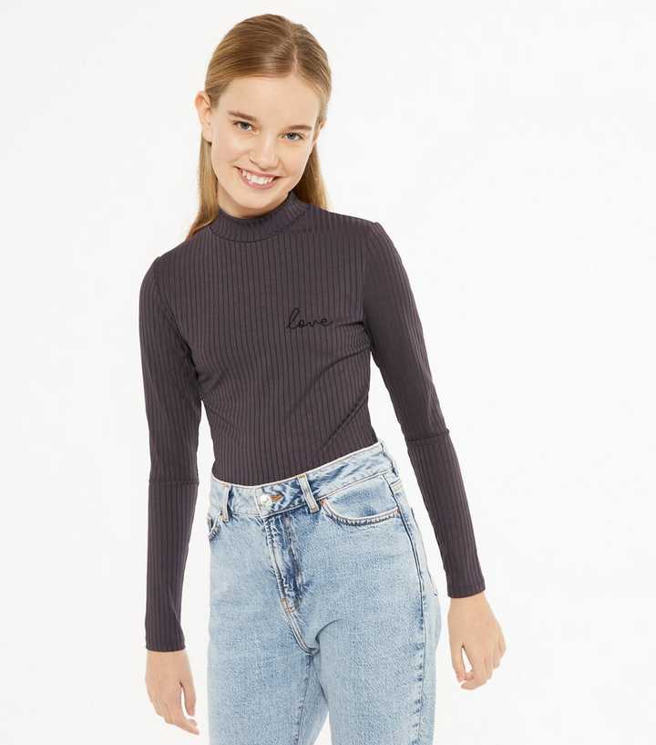 Ribbed body long sleeve