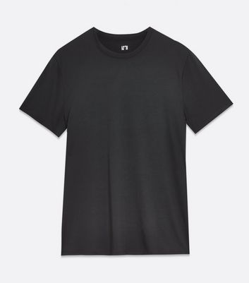 Black Short Sleeve Crew Sports T-Shirt 