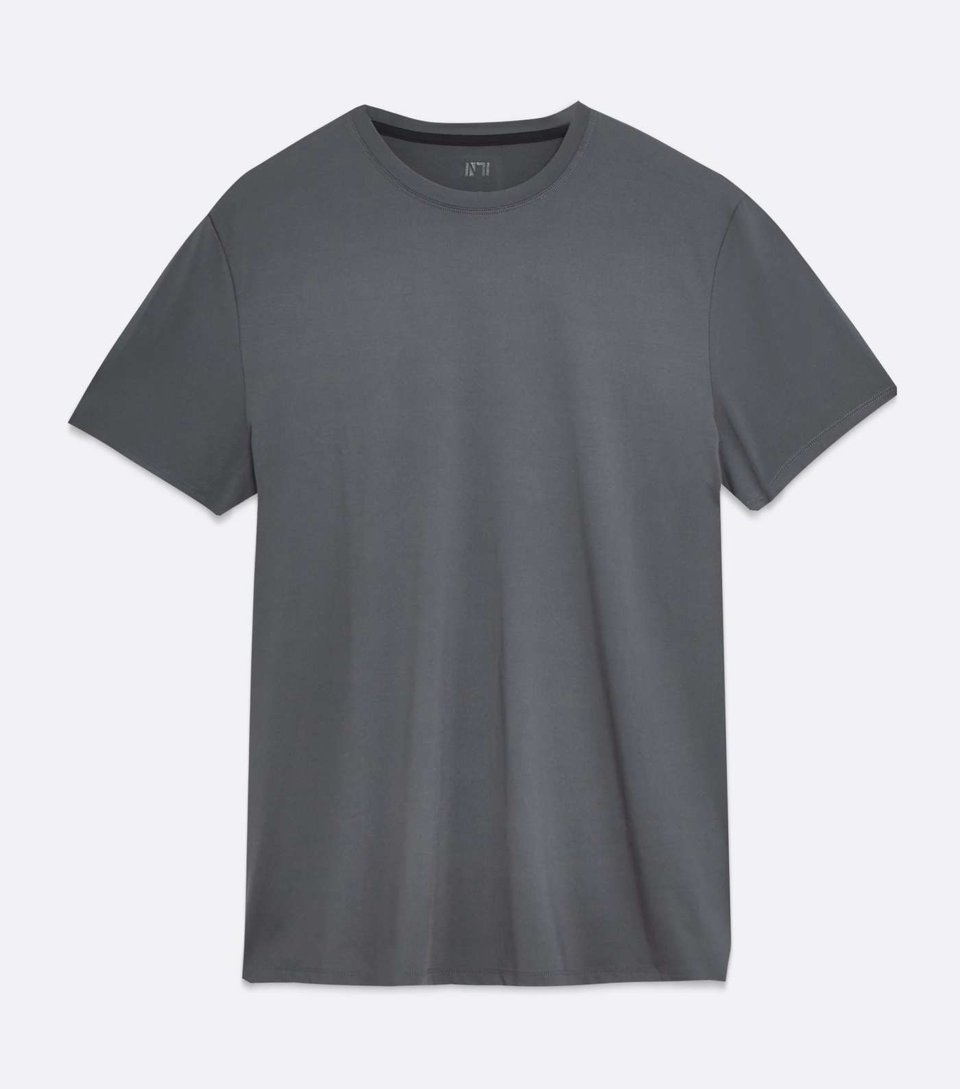 Dark Grey Short Sleeve Crew Sports T-Shirt Image 5