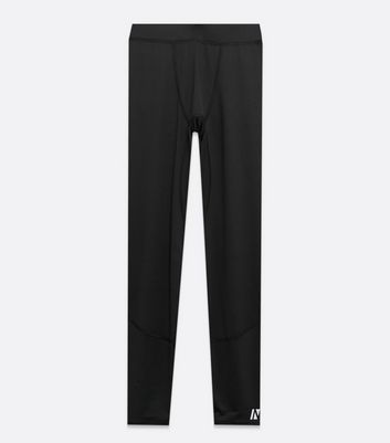 Black Reflective Logo Running Leggings 