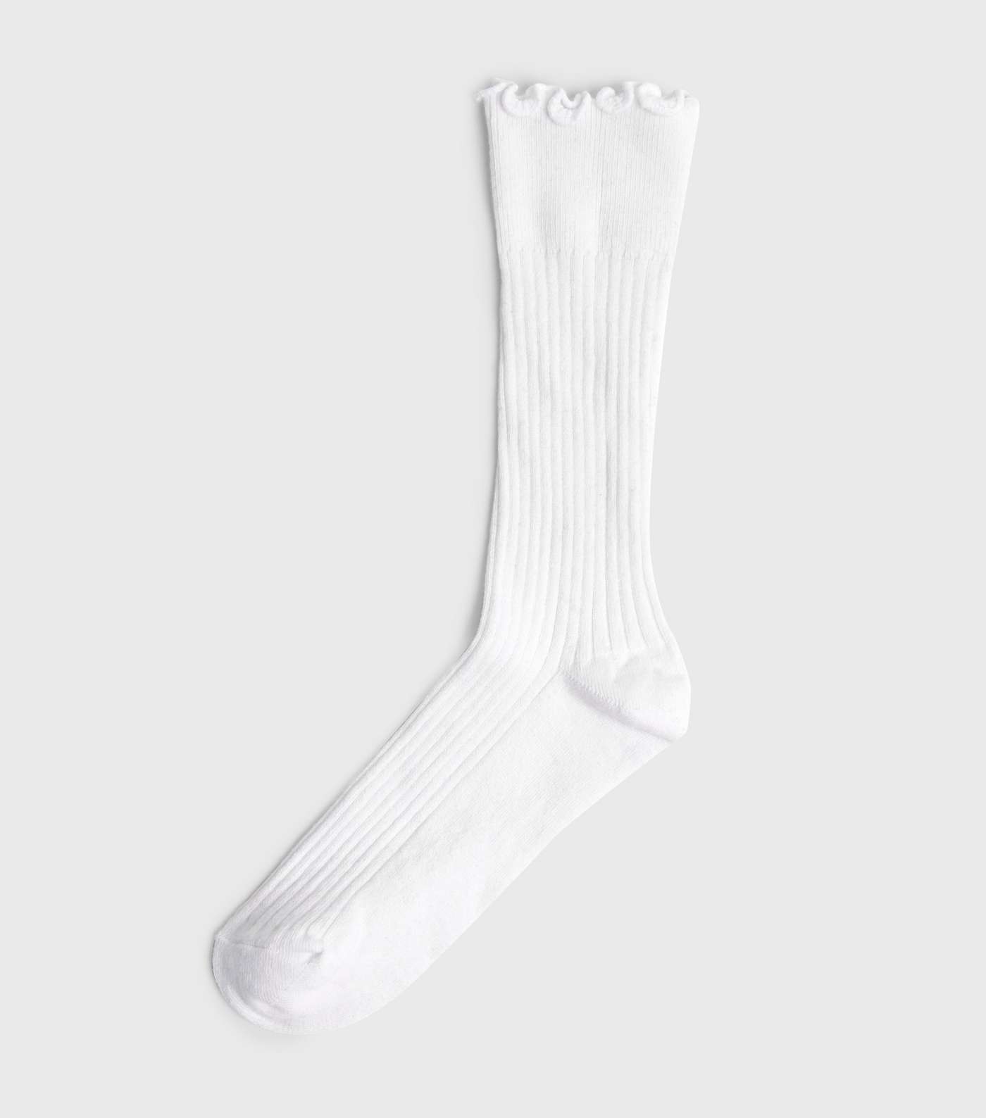 White Frill Trim Socks 