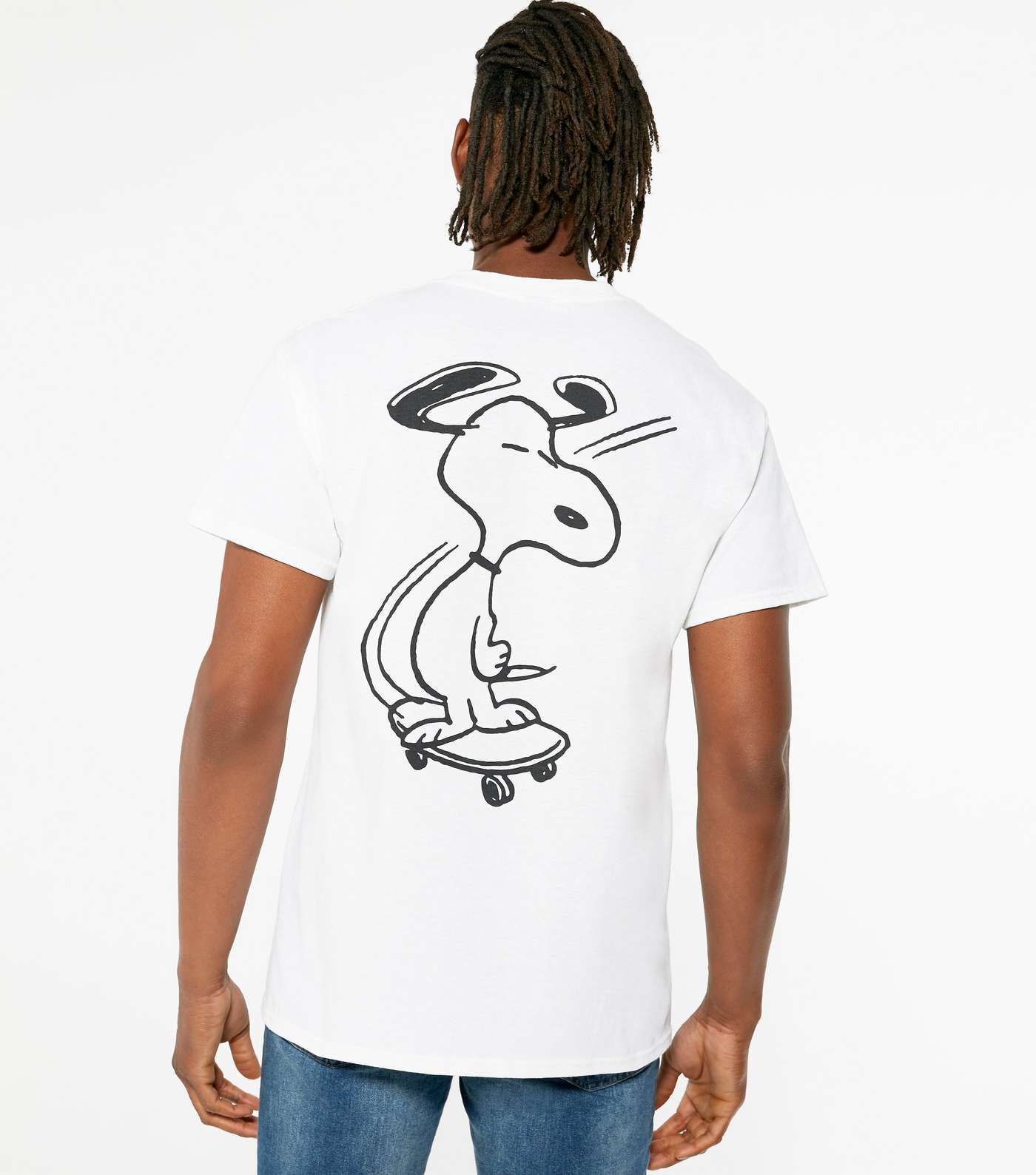 White Snoopy Skater Back T-Shirt Image 4