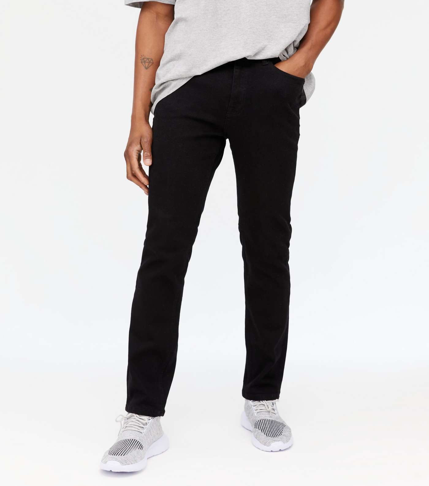 Black Slim Stretch Jeans Image 2