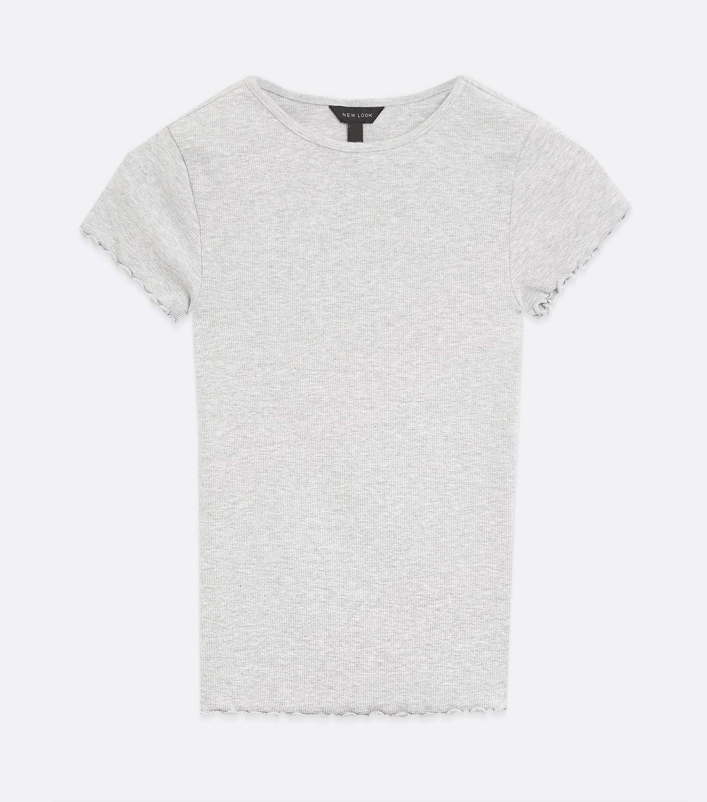 Grey Marl Frill T-Shirt  Image 5